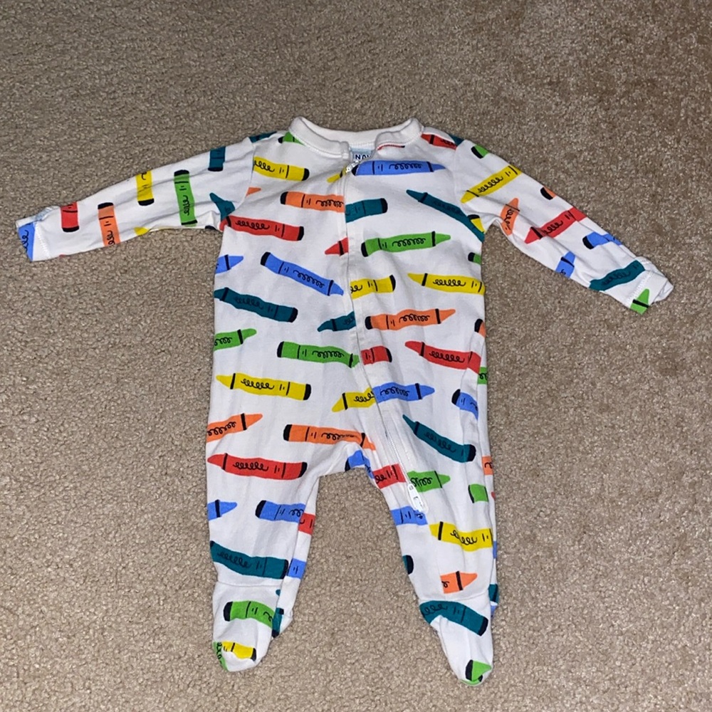 one piece crayons print baby boy onesie